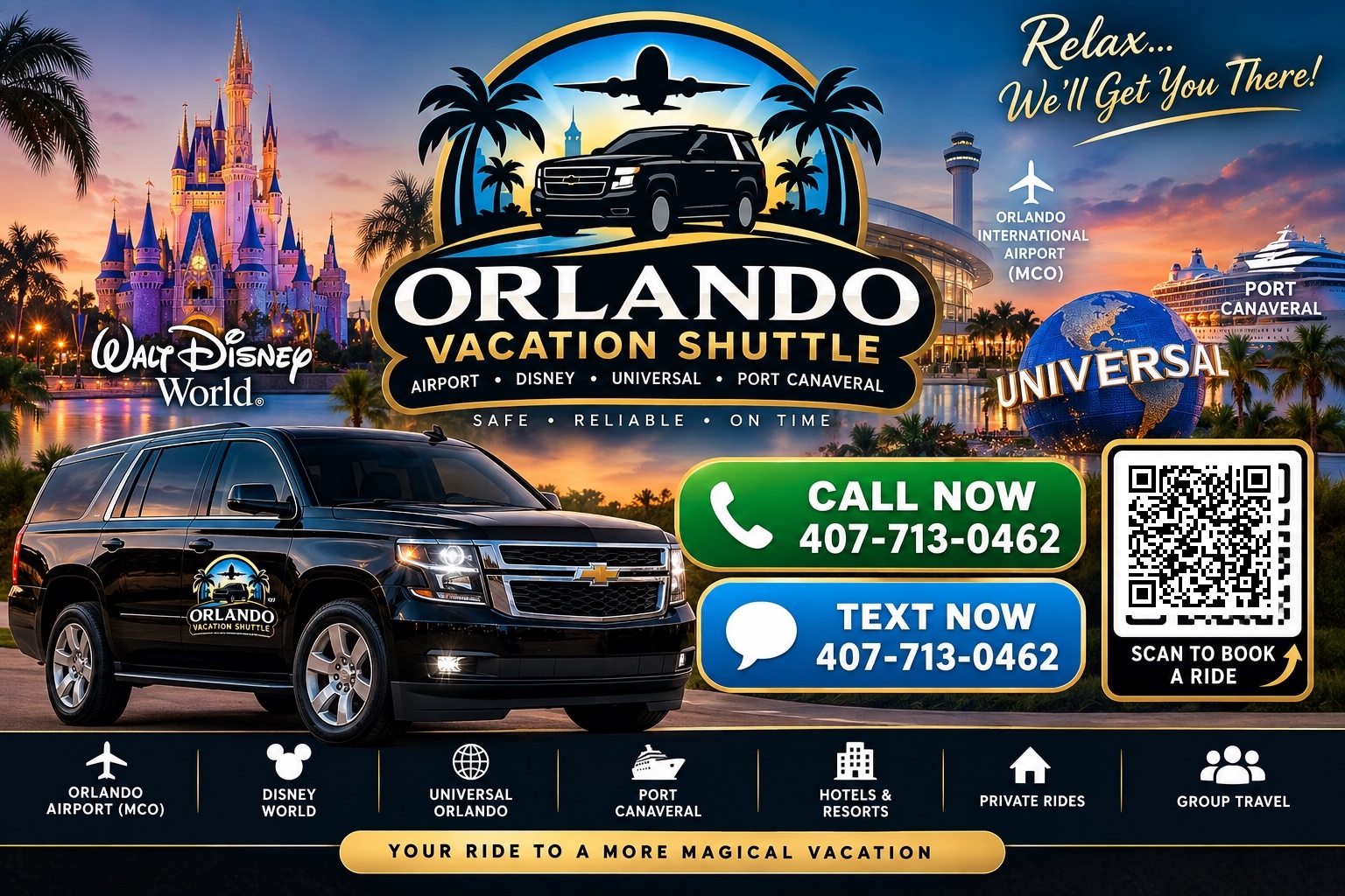 Orlando Vacation Shuttle card